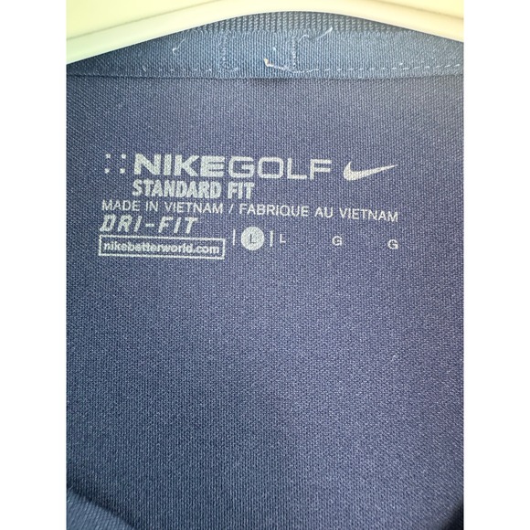 Nike Golf Dri Fit Polo Shirt Mens Large Standard‎ Fit Blue - Picture 6 of 9